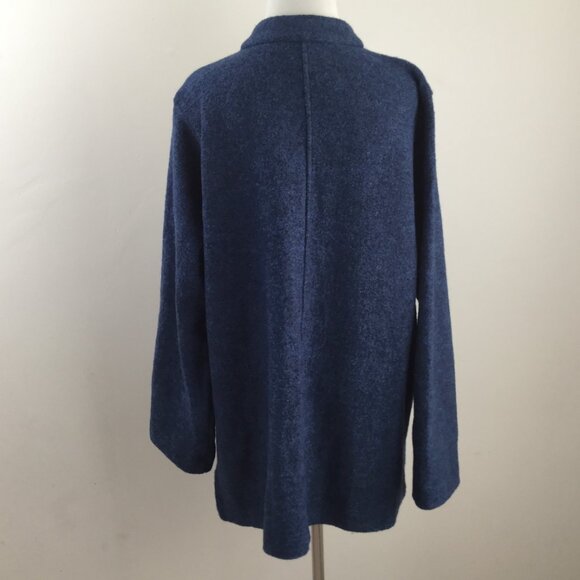 PureJill Wool Blend Button Blue Cardigan m - Picture 4 of 9